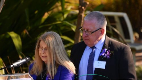 Faye and Mark Leveson spoke at Missing Persons Remembrance Day at the Doorway of Hope in Sydney.