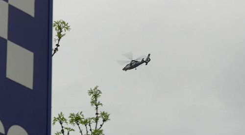 Police helicopters searched for Mr Smith yesterday.