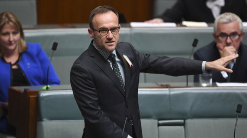 Adam Bandt, December 2017 (AAP).
