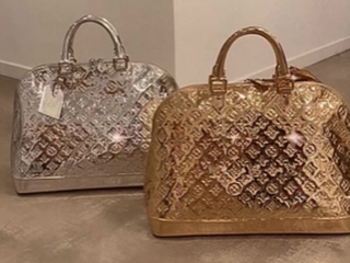Paris Hilton Gold Alma GM Louis Vuitton Hand Bag