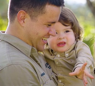 Chandler Powell and daughter Grace