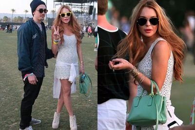 Although we don't mind Lindsay Lohan's bright white cheetah print frock, we absolutely hate the star's stacked ankle boots. <br/><br/>Which means THIS <I>Mean Girl</I> 'can't sit with us!'