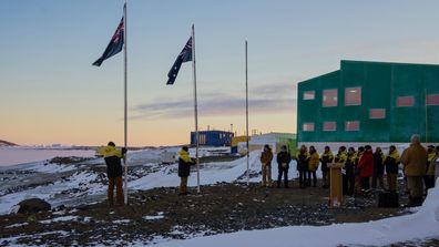 At dawn today on Australia&#x27;s research stations in east Antarctica, in about minus 15 degrees C, our expeditioners commemorated Anzac Day.