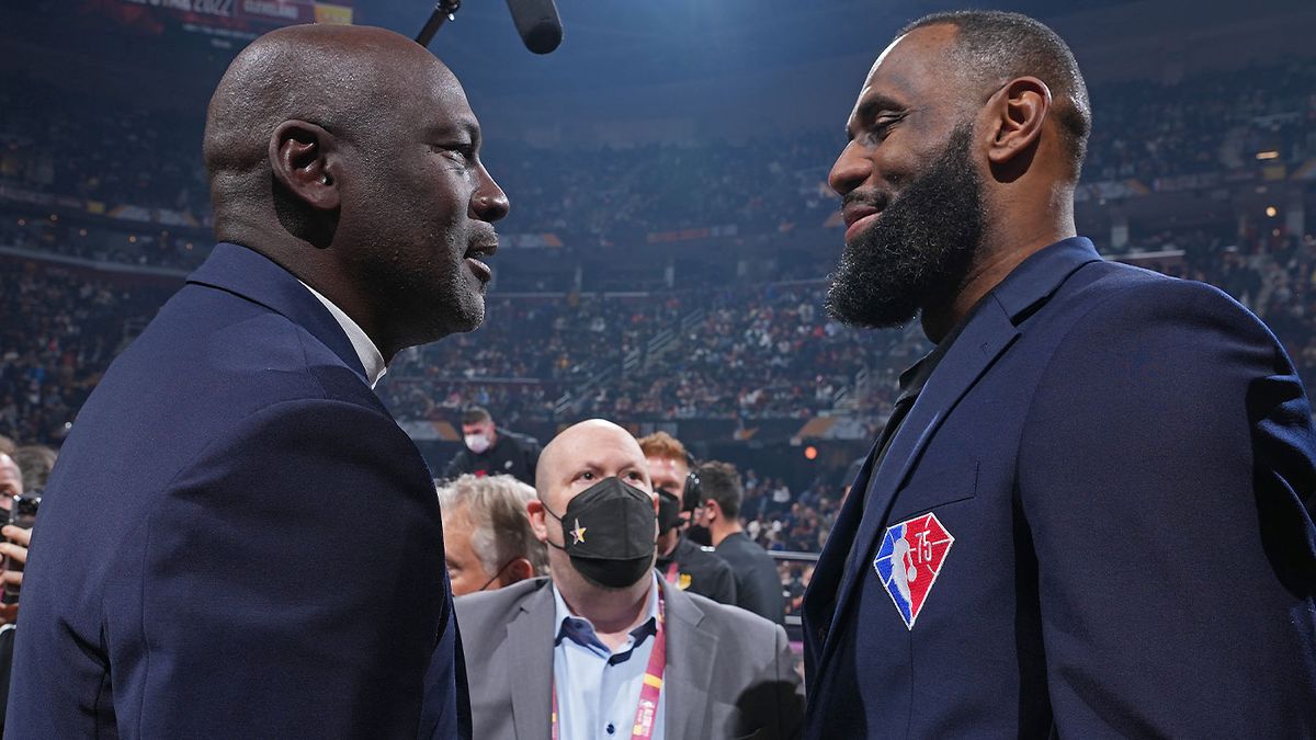 NBA: LeBron James and Michael Jordan relationship history, All-Star NBA 75  embrace