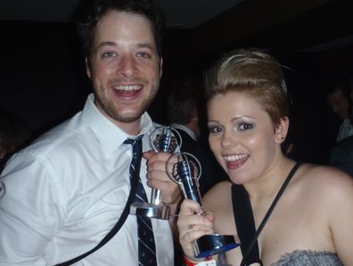Sarah Maree Cameron and Hamish Blake at the ACRA awards