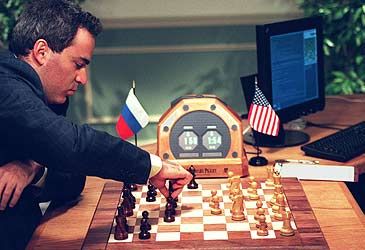 In 1997, which machine was the first computer to defeat a reigning world chess champion?