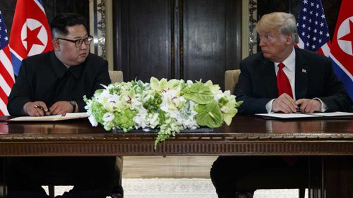 Kim Jong Un and Donald Trump.