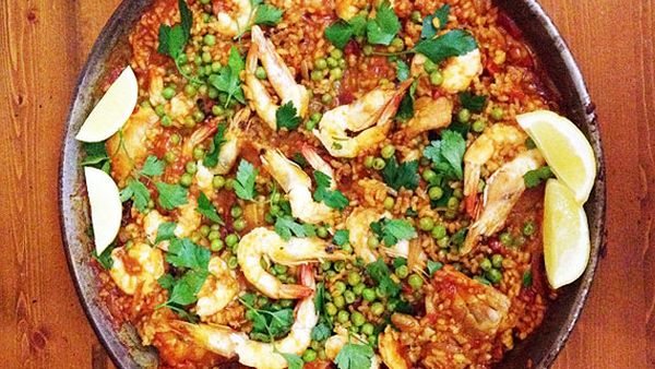 Bree May's prawn and chicken paella