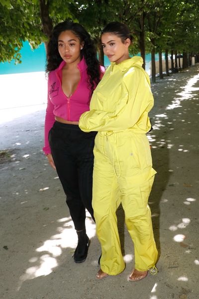 Kylie Jenner and Jordyn Woods&nbsp;at Louis Vuitton Menswear Spring/Summer '19