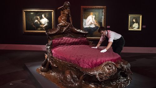 The "Erotic: Passion &amp; Desire" auction followed a six-day exhibition of more than 100 works, from the sensual to the explicit. (AAP)
