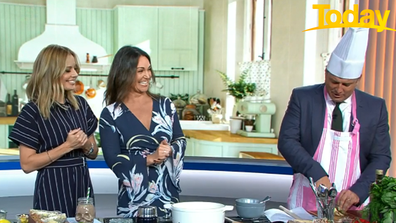 Today host Karl Stefanovic served as sous-chef.