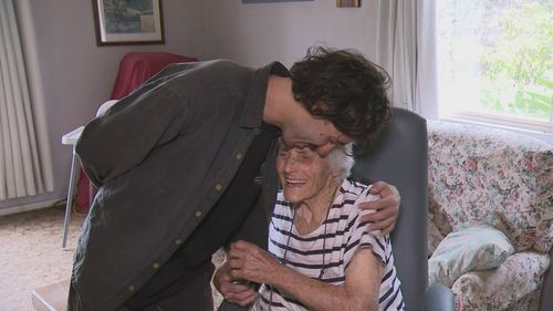 A grandson and his 90-year-old grandmother narrowly escaped flames from the South Australian bushfires after he saved the pair amidst the burning chaos.