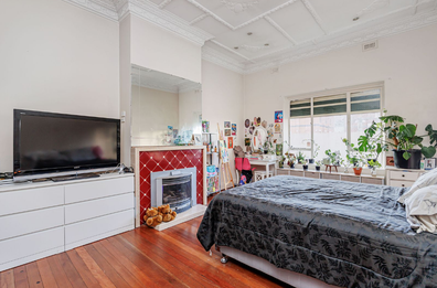 Baffling design layout in this Adelaide home sees the shower literally just a footstep or two away from the bed.