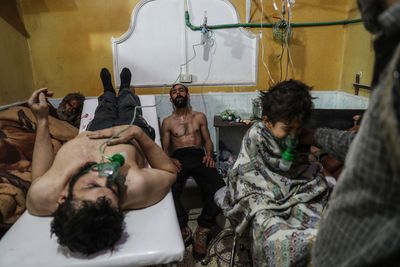 'Victims of an Alleged Gas Attack Receive Treatment in Eastern Ghouta'