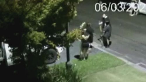 Security video revealed one party goer armed themselves with a shovel.