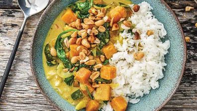 Thai pumpkin yellow curry