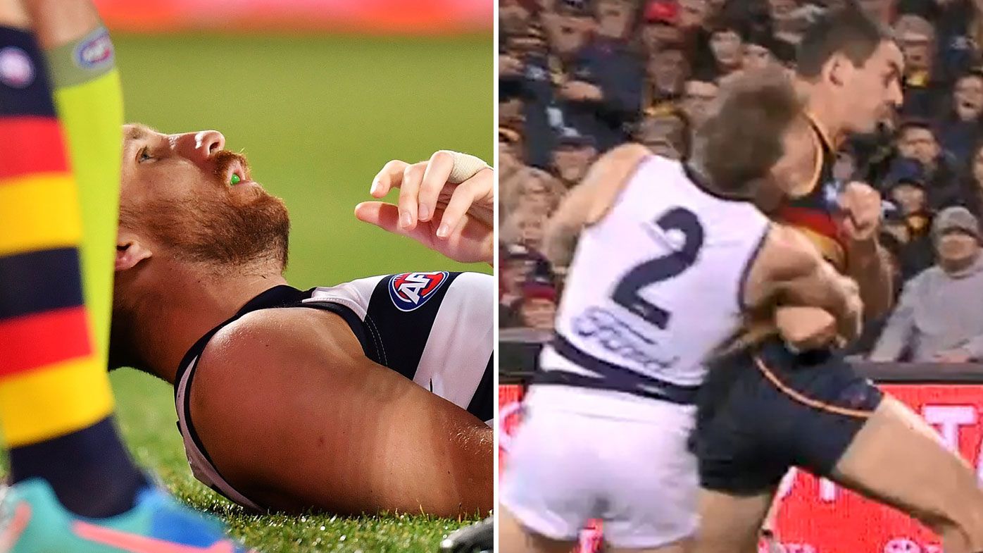 Adelaide captain Taylor Walker reported for brutal hit on Zach Tuohy