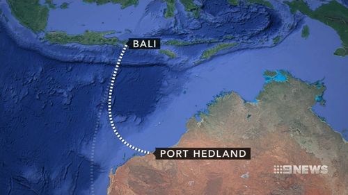 The plane was forced to divert to Port Hedland.