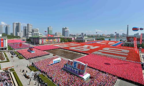 US President Donald Trump says North Korea's decision to withhold its most advanced missiles from Sunday's military parade is a "big and very positive statement”.