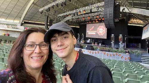 Vanessa Sellick, pictured with her son Harrison, who is now 19 years old.