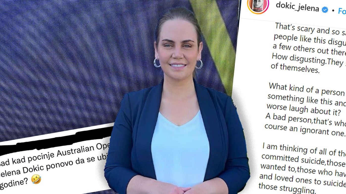 Jelena Dokic speaks out about the vile trolling she has been subject to while covering the Australian Open.