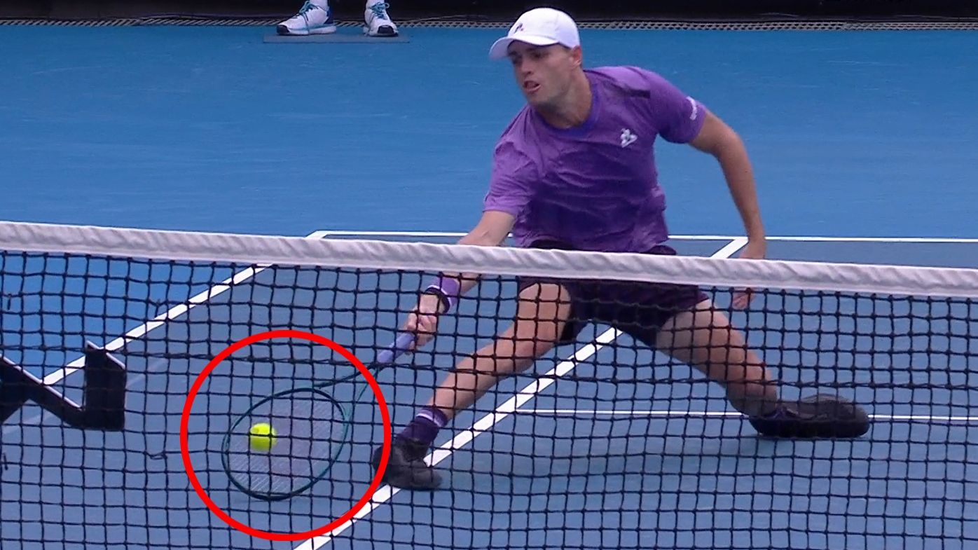 Chris O&#x27;Connell returned the ball before it bounced a second time despite the chair umpire calling otherwise.