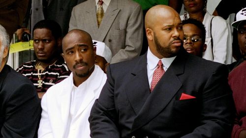 The Death Row Records co-founder's label featured artists such as Tupac Shakur, pictured left, Dr Dre and Snoop Dogg.