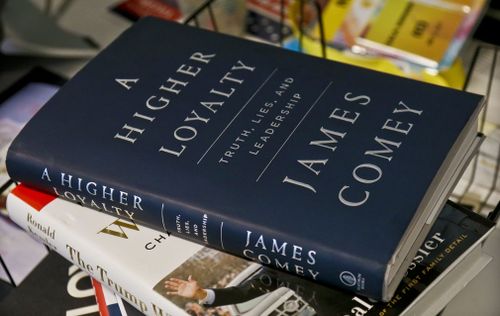 Mr Comey's book is already a best-seller before its release. (AP/AAP)