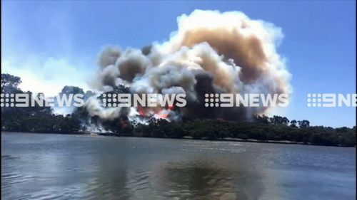 Smoke from the Augusta blaze. (9NEWS)