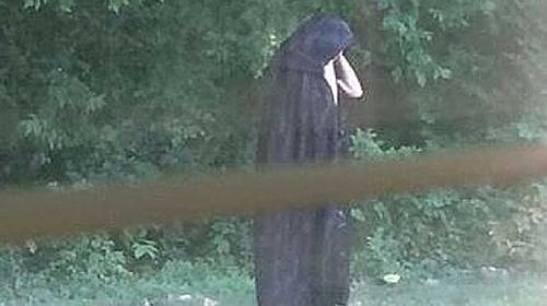 Creepy cloaked figure 'who dropped meat near playground' spooks US town