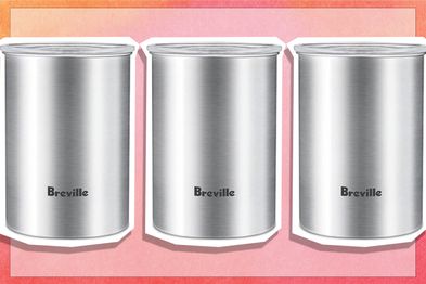 9PR: Breville The Bean Keeper Coffee Canister, Silver.