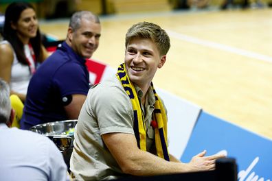 SUNSHINE COAST, AUSTRALIA - APRIL 26: Robert Irwin is seen during the round three Super Netball match between Sunshine Coast Lightning and Queensland Firebirds at UniSC Arena, on April 26, 2025, in Sunshine Coast, Australia. (Photo by Russell Freeman/Getty Images)