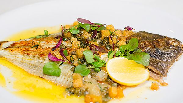 Neil Martin's whole flounder grenobloise