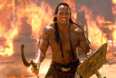 Dwayne Johnson as Mathayus/the Scorpion King in The Mummy Returns, 2001.