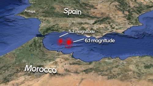 Strong 6.1 magnitude earthquake strikes between Spain and Morocco