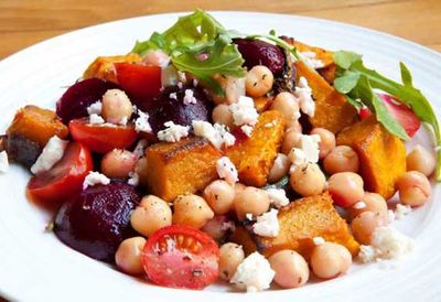 Recipe: <a href="http://kitchen.nine.com.au/2016/05/05/12/50/kathleen-alleaumes-baby-beet-chickpea-and-feta-salad" target="_top">Kathleen Alleaume's baby beet, chickpea and feta salad</a>