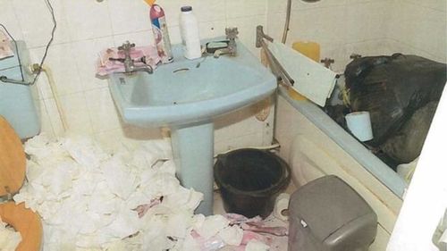 Prosecutors released these photographs showing the squalid conditions of the home.