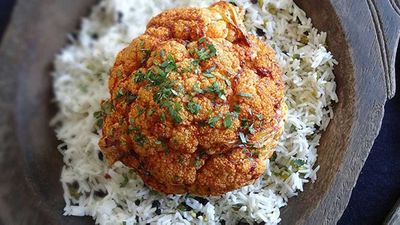 <strong>Spicy whole roasted cauliflower</strong>