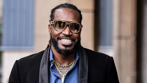 Chris Gayle on the first day of the court case. (AAP)