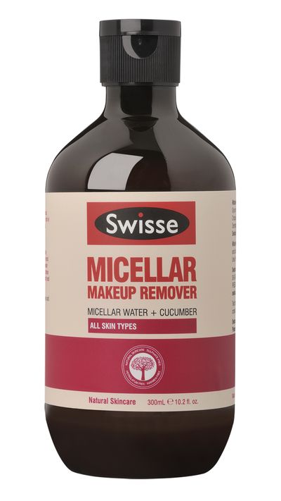<a href="http://shop.swisse.com.au/?rcat=39&amp;category=48" target="_blank">Micellar Makeup Remover, $10.95, Swisse</a>