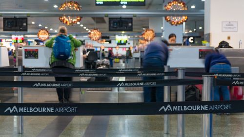 File image: The delays are affecting check-in at airports around Australia.