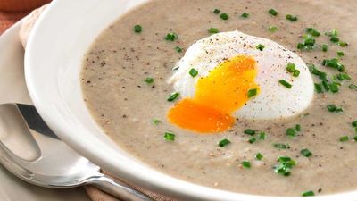 <a href="http://kitchen.nine.com.au/2017/05/13/21/35/creamed-mushroom-soup-with-poached-egg-thyme-and-chives" target="_top">Creamed mushroom soup with poached egg, thyme and chives</a><br />
<br />
<a href="http://kitchen.nine.com.au/2016/06/06/21/47/vegetarian-favourites-for-meatfreemonday" target="_top">More vegetarian recipes</a>