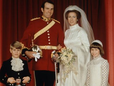 Princess Anne and Mark Phillips 1973 wedding