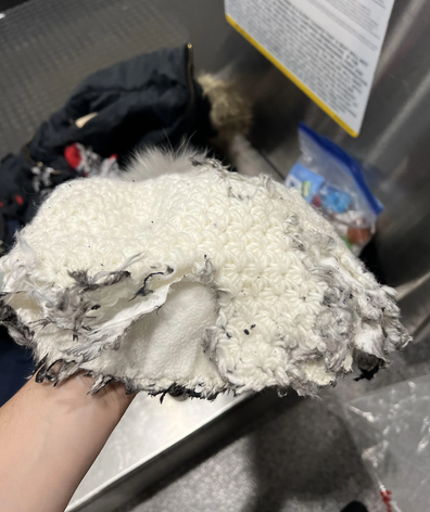 Plane passenger shows destroyed items after bag lost by airline
