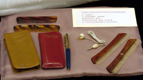 Combs and other items were found in a briefcase carried by Harold Holt. (AAP)