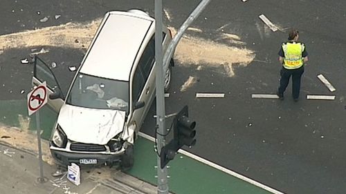 The driver was arrested. (9NEWS)