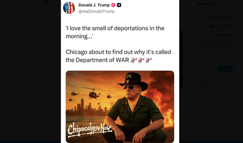 Trump's post on social media.