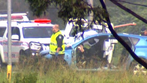 Two people have died in a crash near Brisbane.