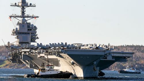 The USS Gerald R. Ford, one of the world's largest aircraft carriers