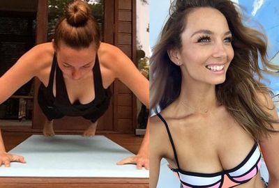 After a sweaty workout, Ricki-Lee likes to strip off for social media.